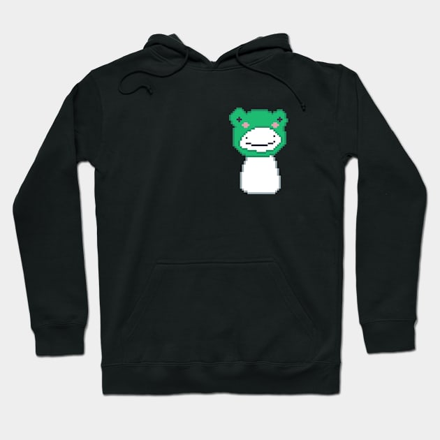 dream blob with froggy hat pixel art Hoodie by sezawhatever